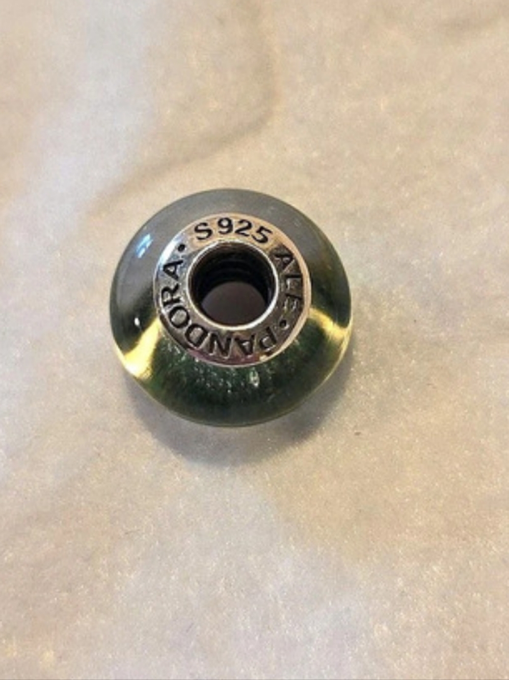 Pandora Disney Ariel Green Murano Glass Charm